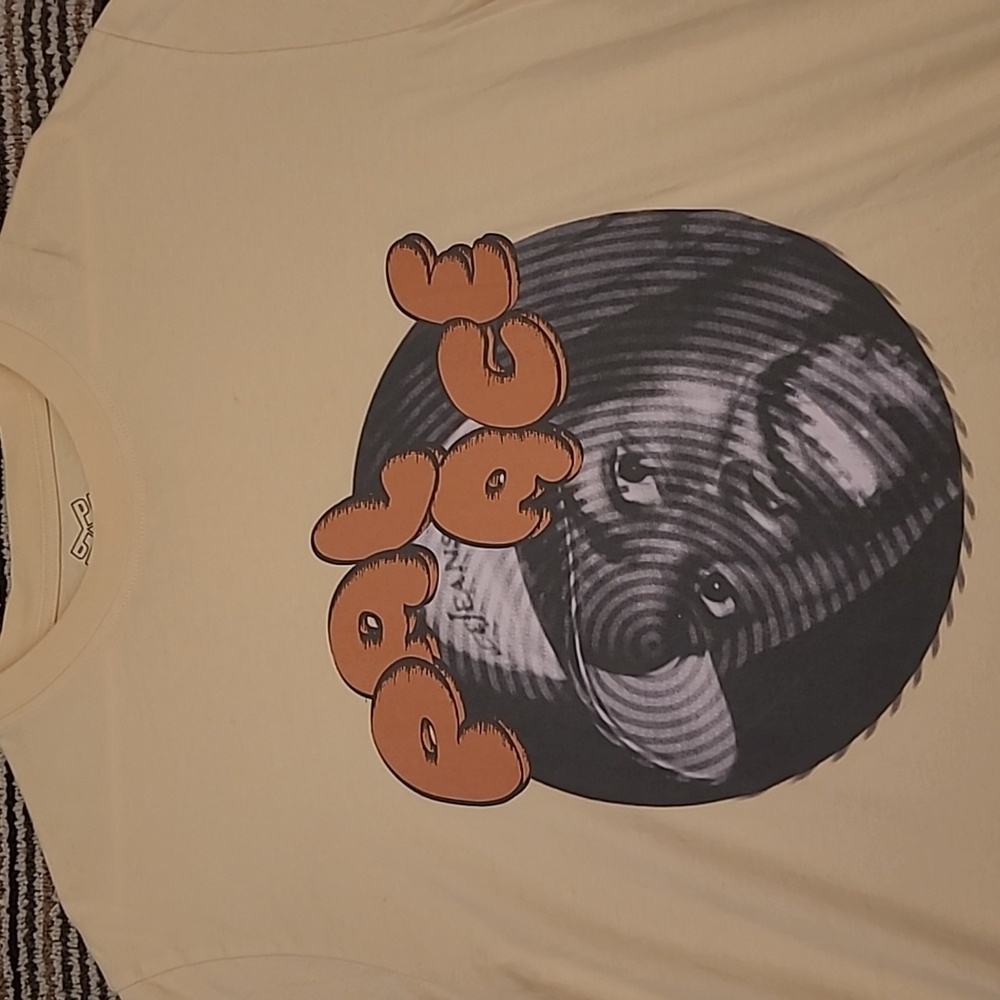 PALACE Skateboards J Smith Tan Beige Cotton Mens Large Short Sleeve T Shirt